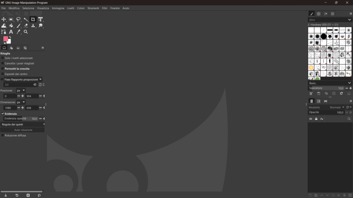 interface GIMP français